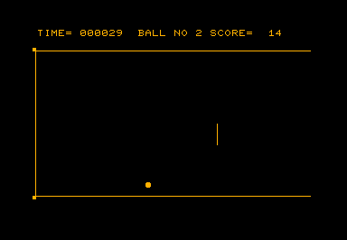 Squash game screenshot for Commodore PET